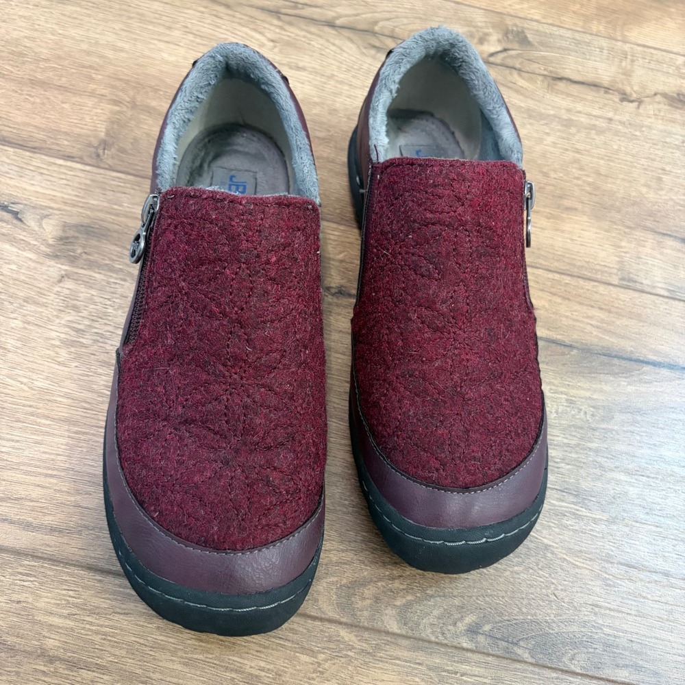 JBU Jambu Crimson Burgundy Vegan Memory Foam Slip On Shoes JB18CRM05 Womens 7.5